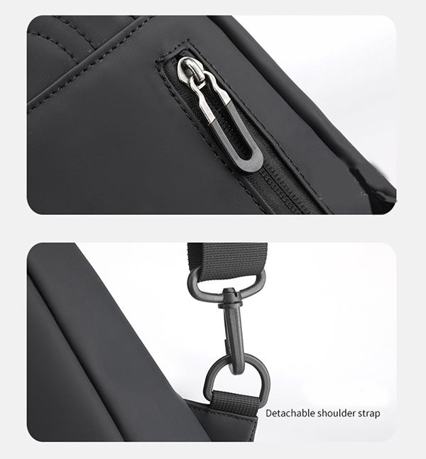 bag in front of chest